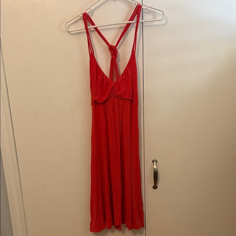 Aqua Vibrant Pink Backless Dress